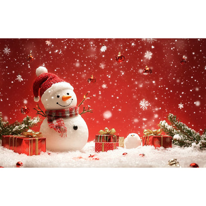 Christmas Decoration 2025 Photography Background Christmas Tree Snowman Photo Background Xmas Party Supplies Home Wall Banner