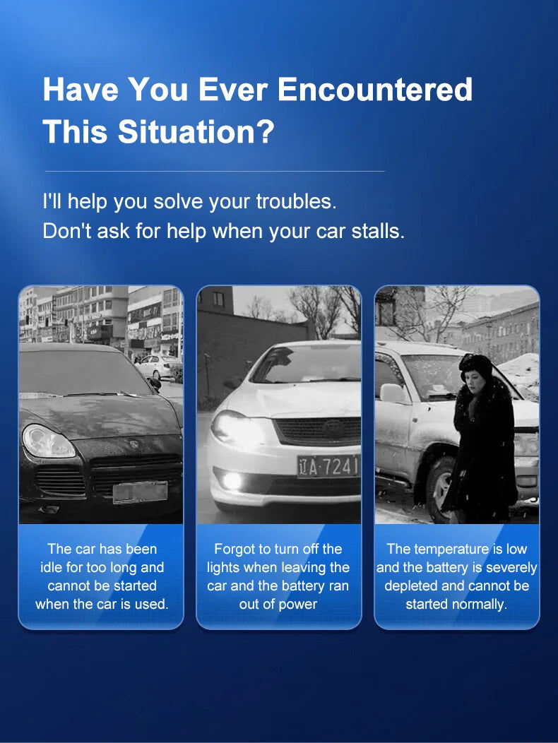 EAFC 12V Car Jump Start 600A-2000A Car Battery Starter Booster Auto Starting Device Emergency Start Portable Power Bank