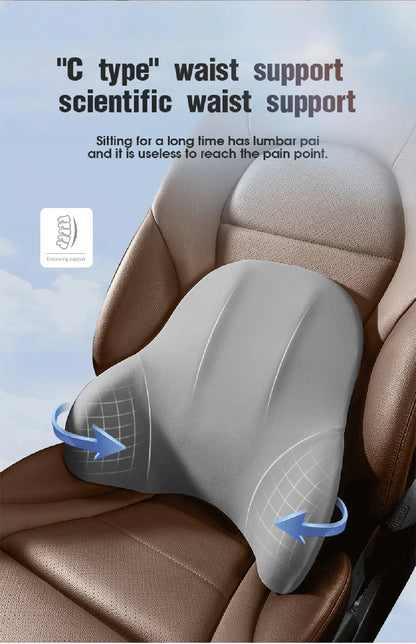 Crisluvᵀᴹ Memory Foam Car Neck Pillow – Headrest &amp; Back Support