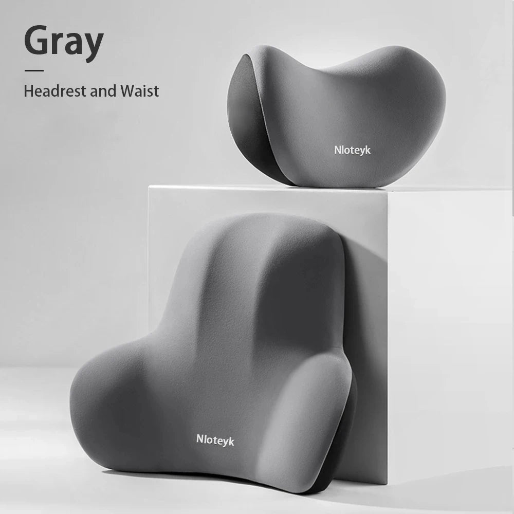 Crisluvᵀᴹ Memory Foam Car Neck Pillow – Headrest &amp; Back Support