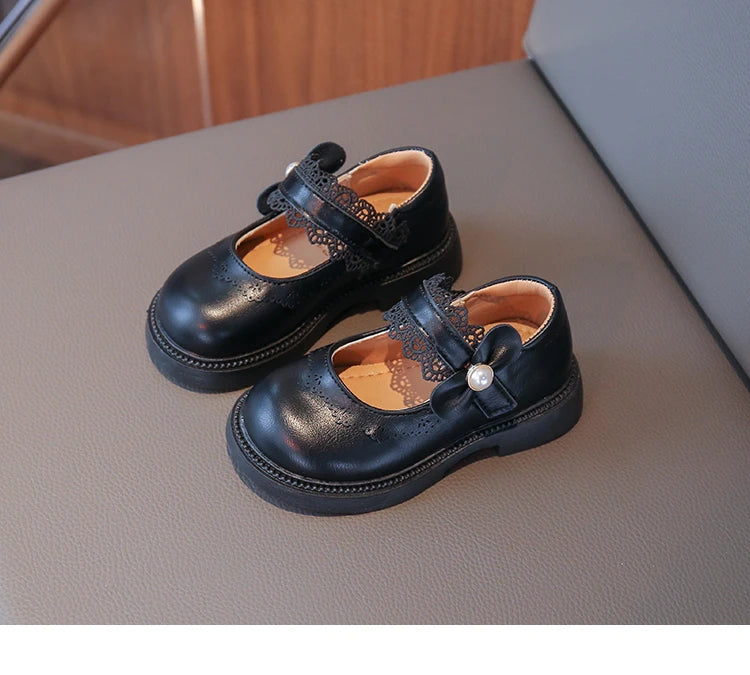 Girls Fashion Leather Flats – Soft Sole