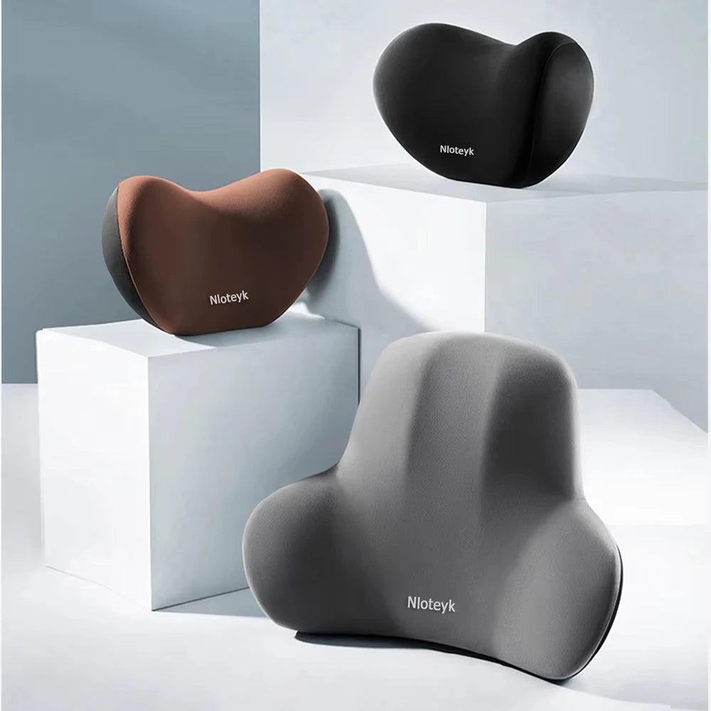 Crisluvᵀᴹ Memory Foam Car Neck Pillow – Headrest &amp; Back Support