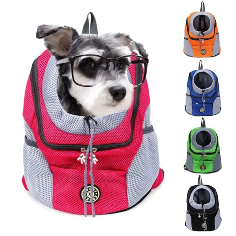 Crisluvᵀᴹ Double-Shoulder Pet Carrier Backpack – Breathable Travel Dog Bag