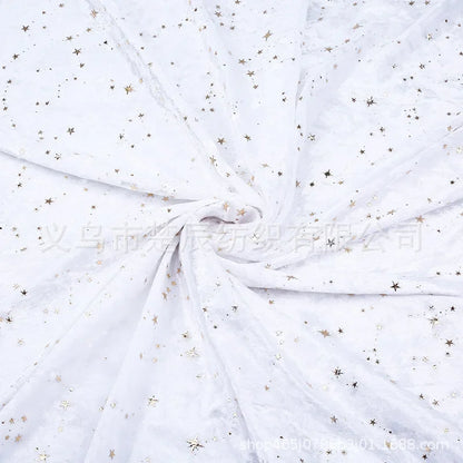Bronzing Star Velvet Fabric By The Meter for Accessory Dress Pajamas Curtain Pillow Sofa Sewing Velour Cloth Stretch Warm Smooth