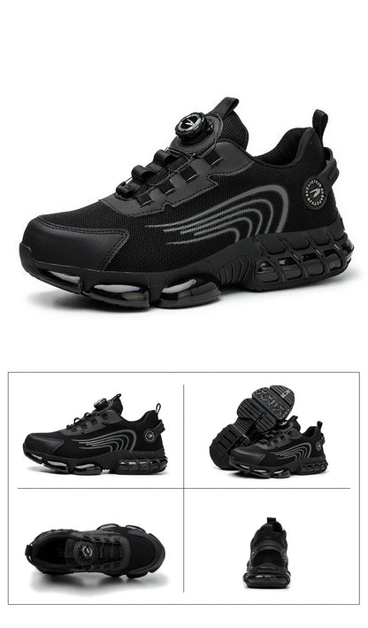 Rotating Button Unisex Safety Shoes Men For Work Sneakers Shoes Puncture-Proof Protective Women Shoes Steel Toe Work footwear