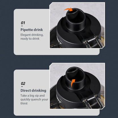 Large-Capacity Water Bottle Straw Pot Belly Cup Sports Water Bottle Ton Ton Bucket Students Portable Plastic Cup 1.2L/1.7L/2.5L