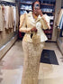 Luxury Sequin Coat Dress Set