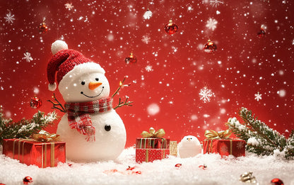 Christmas Decoration 2025 Photography Background Christmas Tree Snowman Photo Background Xmas Party Supplies Home Wall Banner