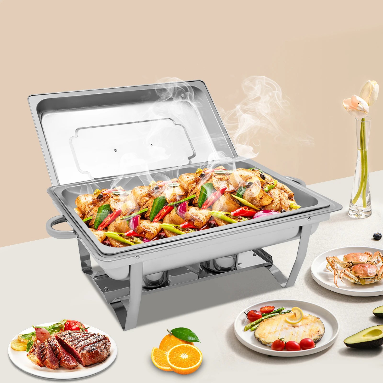 Crisluv 9L Stainless Steel Chafing Dish