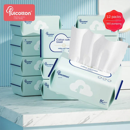 Baby Cotton Soft Towel Plain Weave 80 Disposable