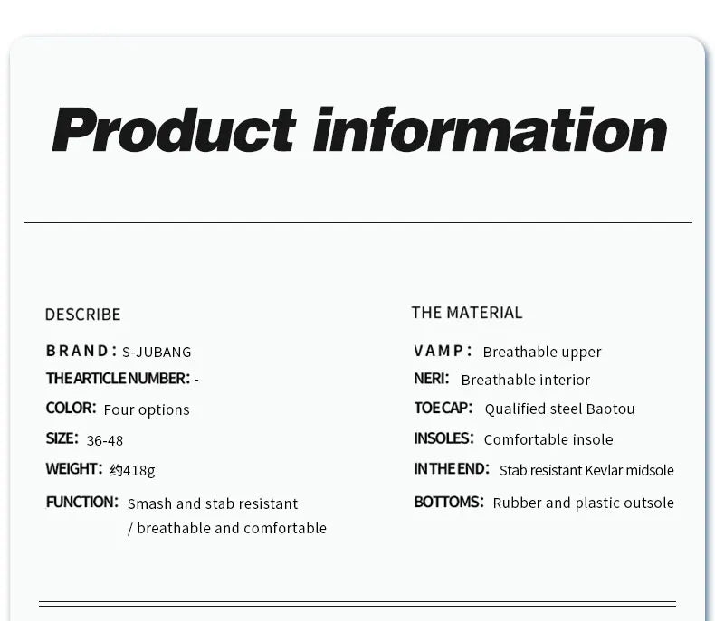 Steel Toe Safety Shoes Men Women Work Safety Boots Lightweight Breathable Comfortable Industrial Construction Sneakers Men Boots