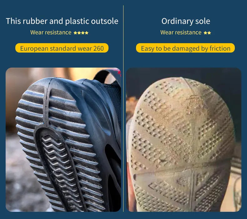 Steel Toe Safety Shoes Men Women Work Safety Boots Lightweight Breathable Comfortable Industrial Construction Sneakers Men Boots