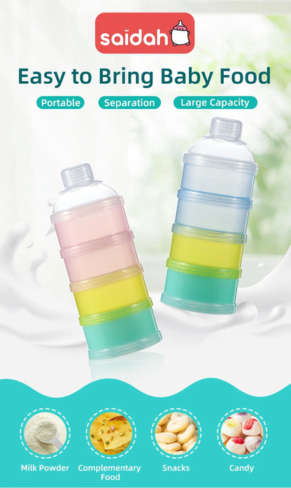 Portable 4 Layer Milk Powder Storage Box