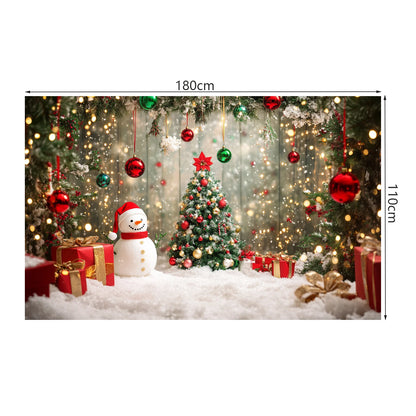 Christmas Decoration 2025 Photography Background Christmas Tree Snowman Photo Background Xmas Party Supplies Home Wall Banner