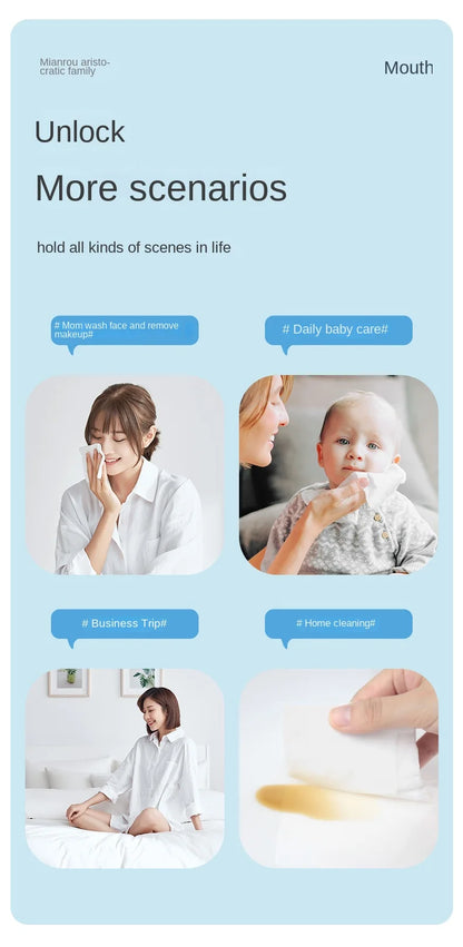 Baby Cotton Soft Towel Plain Weave 80 Disposable