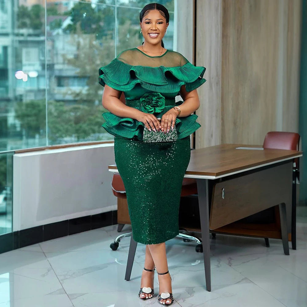 Luxury African Sequin Maxi Gown Turkey Wears
