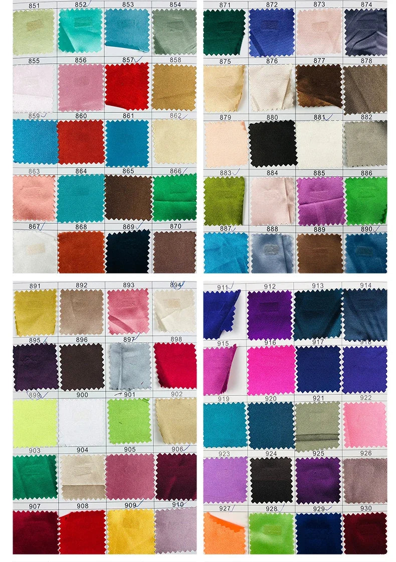 Stretch Satin Fabric By The Meter for Cheongsam Hanfu Dresses Sewing Plain Soft Skin-friendly High-density Cloth Thin Breathable