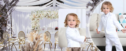 Baby Boy Tuxedo Suit – Infant Formal Wedding &amp; Birthday Gentleman Outfit
