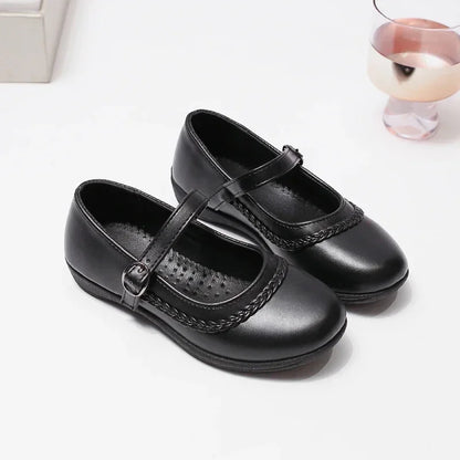 2024 Children Leather Shoes for Girls Spring New Fashion Korean Style Soft Bottom Anti-slippery Versatile Chic Princess Shoes