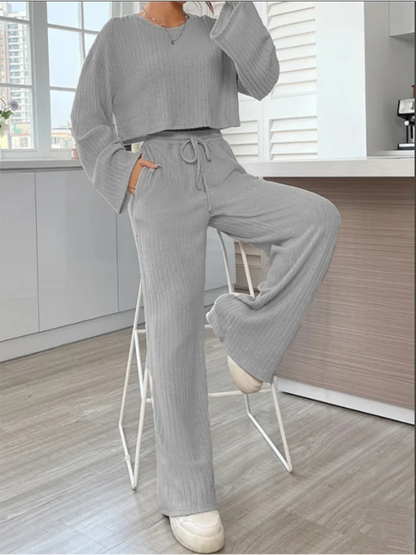 Crisluvᵀᴹ Women’s Casual Long Sleeve Top &amp; Fashion Pants Set