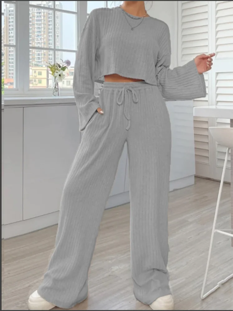 Crisluvᵀᴹ Women’s Casual Long Sleeve Top &amp; Fashion Pants Set