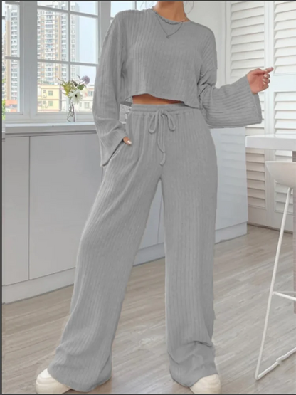 Crisluvᵀᴹ Women’s Casual Long Sleeve Top &amp; Fashion Pants Set