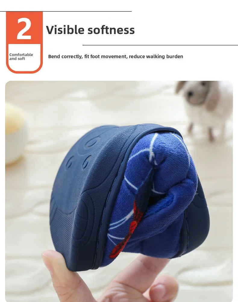 Cartoon Printed Spider-man Cotton Slippers For Children&