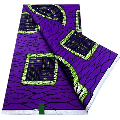 100% Cotton Batik Nigeria Women Style Ankara Wax Fabric Soft Pagne 2025 New Guaranteed Veritable African Real Wax Prints Fabric