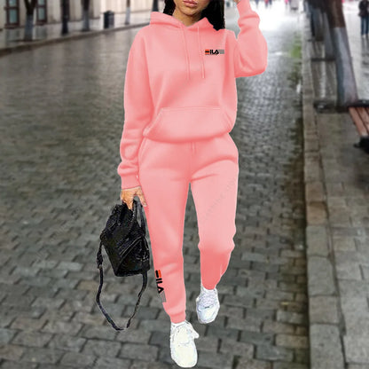 Crisluvᵀᴹ Women’s Winter Hooded Tracksuit 2-Piece Jogger Set Designer