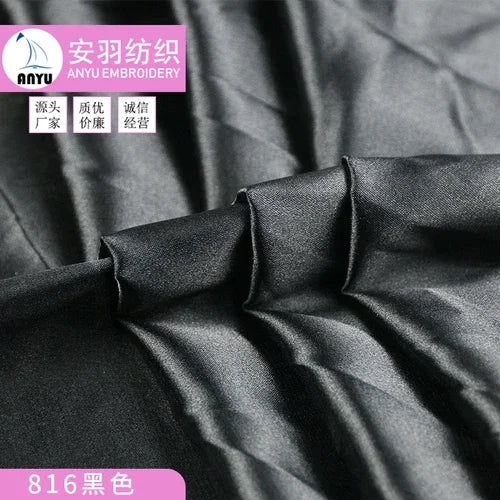 Stretch Satin Fabric By The Meter for Cheongsam Hanfu Dresses Sewing Plain Soft Skin-friendly High-density Cloth Thin Breathable