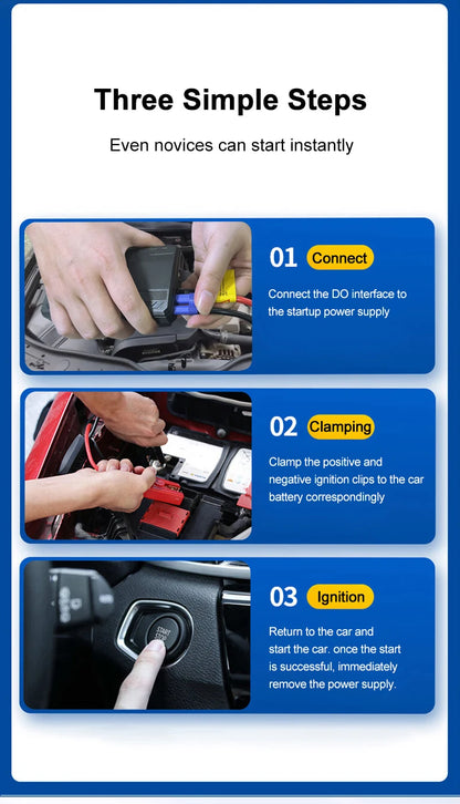 EAFC Car Jump Starter Power Bank Car Battery Starter 600A12V Auto Starting Device with LED Light For Auto Battery Booster Buster