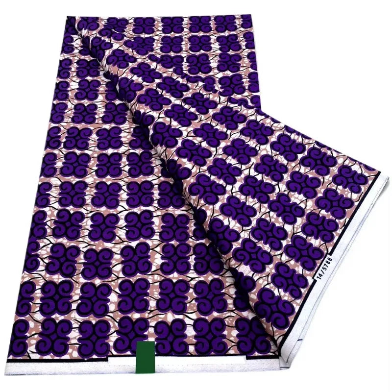100% Cotton Batik Nigeria Women Style Ankara Wax Fabric Soft Pagne 2025 New Guaranteed Veritable African Real Wax Prints Fabric