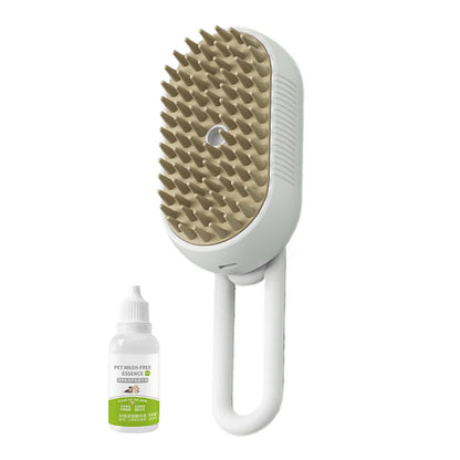 Crisluvᵀᴹ 3-in-1 Pet Steam Brush – USB Rechargeable Cat &amp; Dog Grooming Comb