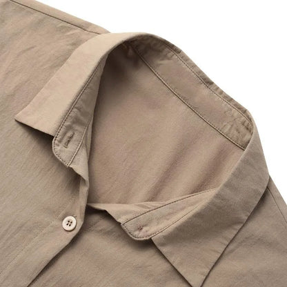 Women Blouses Turn Down Collar Vintage Button Shirts Cardigan Solid Long Sleeve Shirt Outerwear Office Lady Elegant Regular