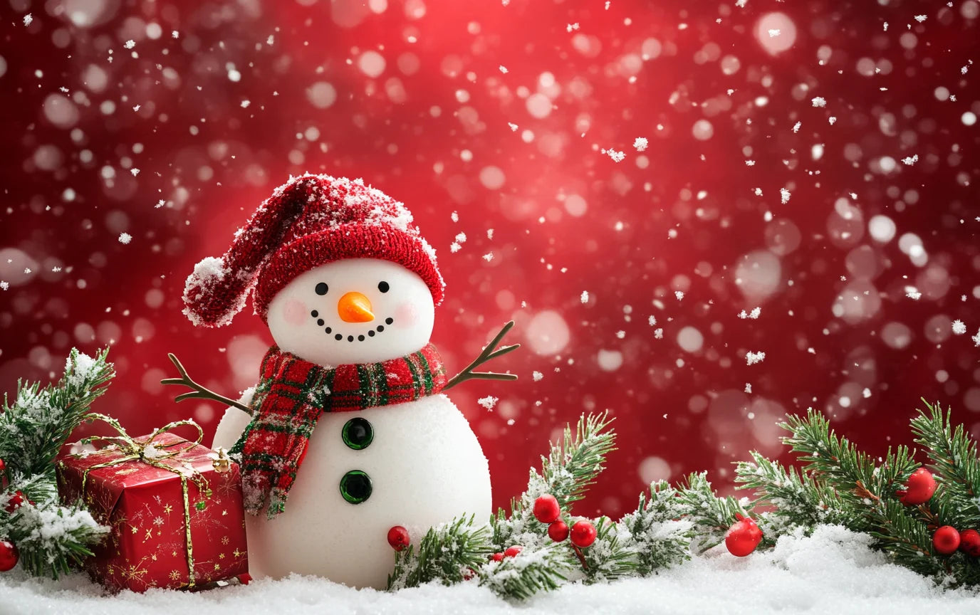 Christmas Decoration 2025 Photography Background Christmas Tree Snowman Photo Background Xmas Party Supplies Home Wall Banner