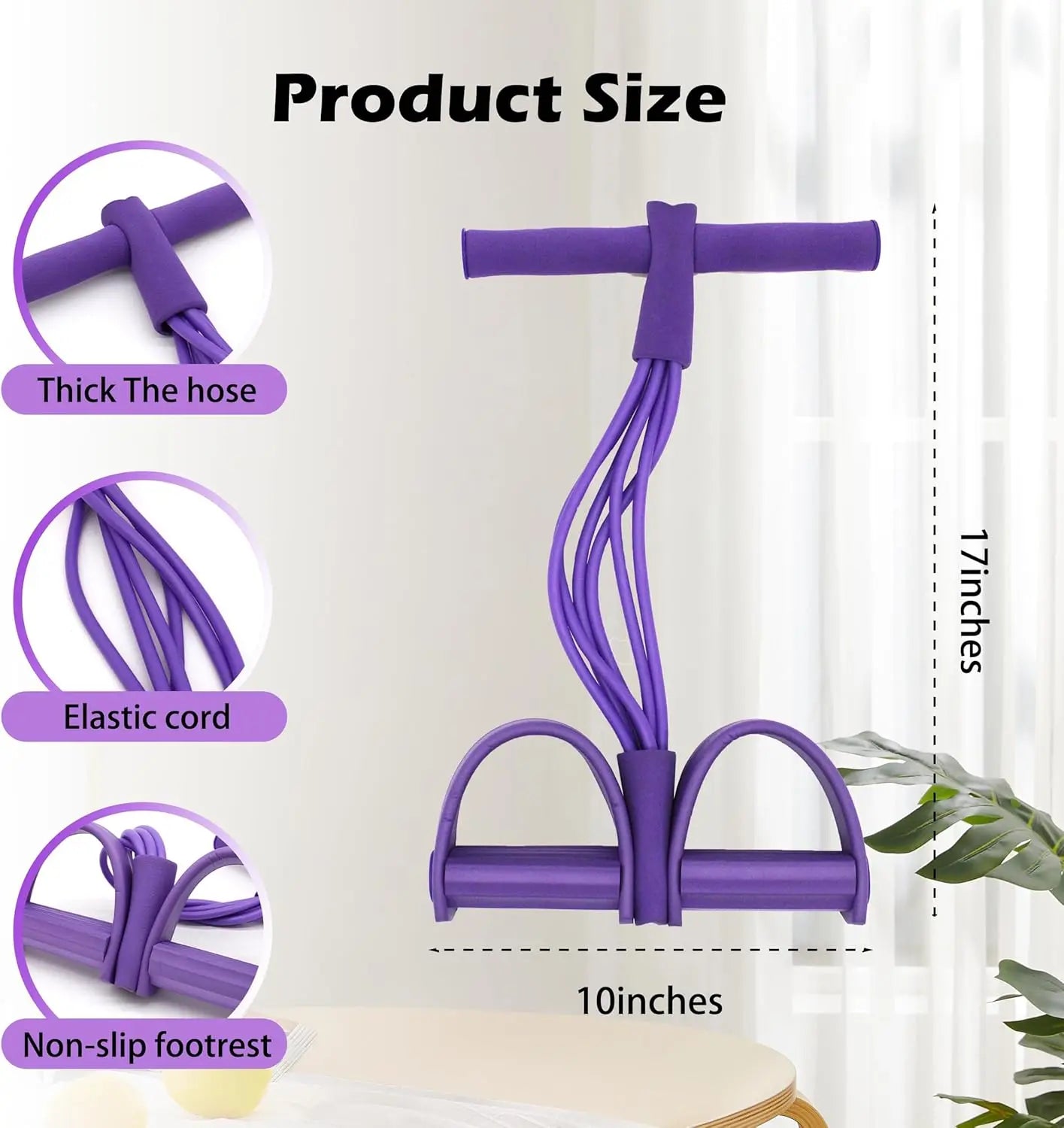 Crisluv 6-Tube Pedal Resistance Bands