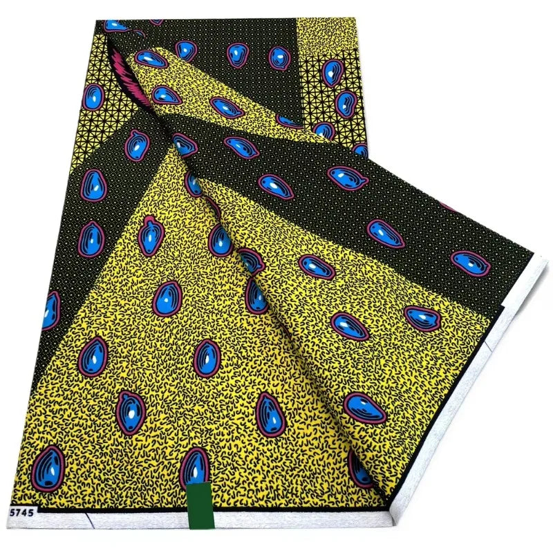 100% Cotton Batik Nigeria Women Style Ankara Wax Fabric Soft Pagne 2025 New Guaranteed Veritable African Real Wax Prints Fabric