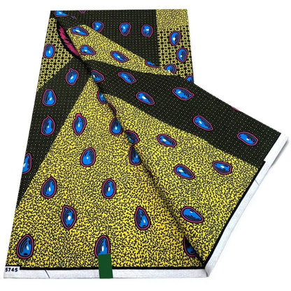 100% Cotton Batik Nigeria Women Style Ankara Wax Fabric Soft Pagne 2025 New Guaranteed Veritable African Real Wax Prints Fabric