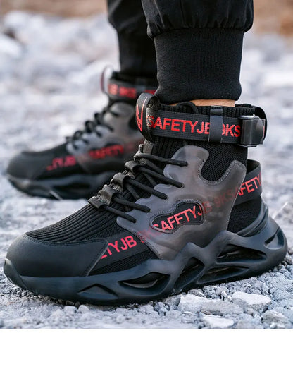 Steel Toe Safety Shoes Men Women Work Safety Boots Lightweight Breathable Comfortable Industrial Construction Sneakers Men Boots