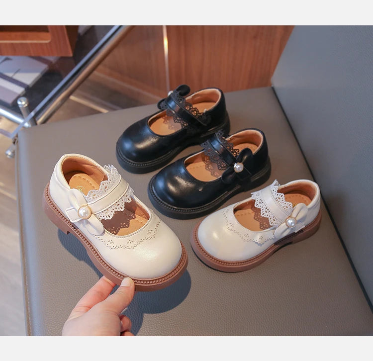 Girls Fashion Leather Flats – Soft Sole