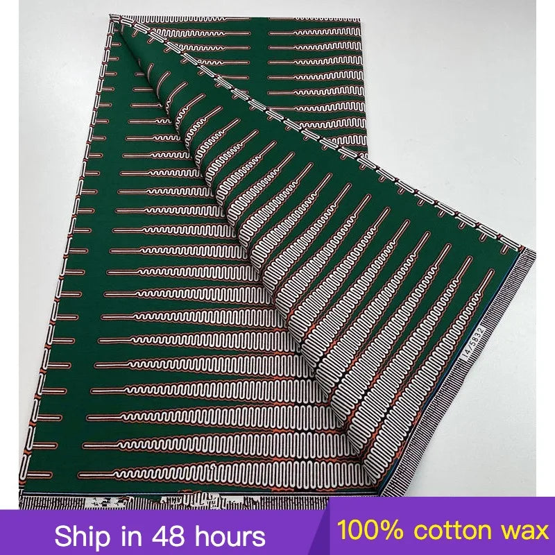 100% Cotton Batik Nigeria Women Style Ankara Wax Fabric Soft Pagne 2025 New Guaranteed Veritable African Real Wax Prints Fabric
