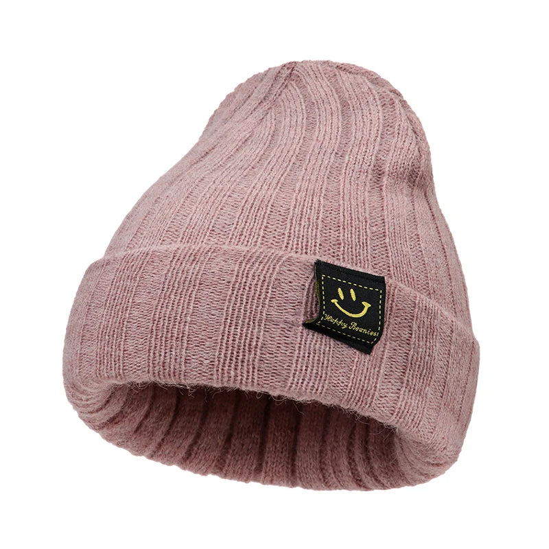 Autumn Winter Solid Color Baby Boys Girls Hat Knitted Soft Kids Beanie Cap For 0-6 Month Newborn Toddler Windproof Warm Hat 2025