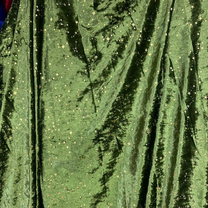 Bronzing Star Velvet Fabric By The Meter for Accessory Dress Pajamas Curtain Pillow Sofa Sewing Velour Cloth Stretch Warm Smooth