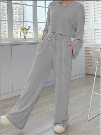 Crisluvᵀᴹ Women’s Casual Long Sleeve Top &amp; Fashion Pants Set