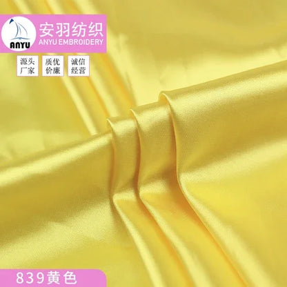 Stretch Satin Fabric By The Meter for Cheongsam Hanfu Dresses Sewing Plain Soft Skin-friendly High-density Cloth Thin Breathable