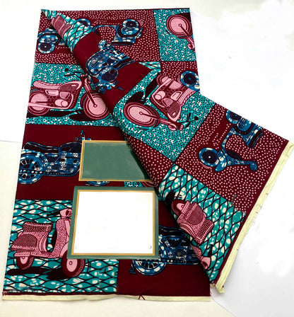 100% Cotton Batik Nigeria Women Style Ankara Wax Fabric Soft Pagne 2025 New Guaranteed Veritable African Real Wax Prints Fabric