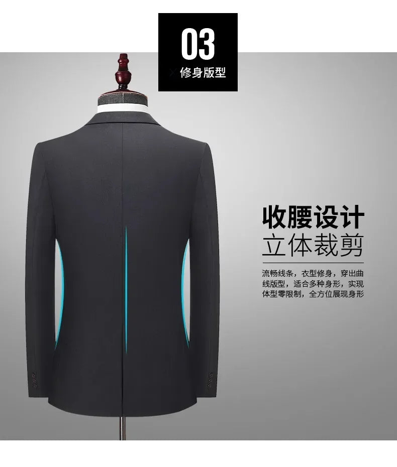 Crisluvᵀᴹ Men’s 8XL Business Suit Set – Slim Fit Blazer &amp; Pants