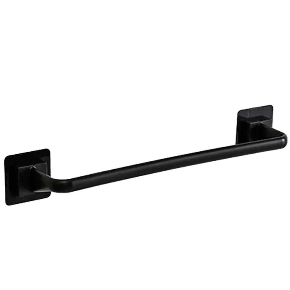 Kitchen Bathroom Wall Bath Towel Holder Rail Rack Portable Self Adhesive Towel Rod Bar Useful Household Gadget