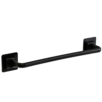 Kitchen Bathroom Wall Bath Towel Holder Rail Rack Portable Self Adhesive Towel Rod Bar Useful Household Gadget