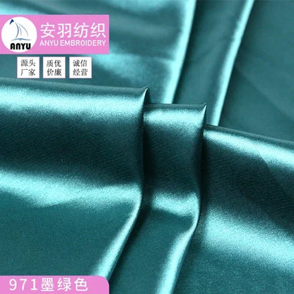 Stretch Satin Fabric By The Meter for Cheongsam Hanfu Dresses Sewing Plain Soft Skin-friendly High-density Cloth Thin Breathable